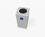 Magnuson Dunk - 1 10 - Gallon Modern Designer Waste Receptacle with Textured Steel Body and Precision Lid (MAG - DUNK - 1 - XXX) - SchoolOutlet