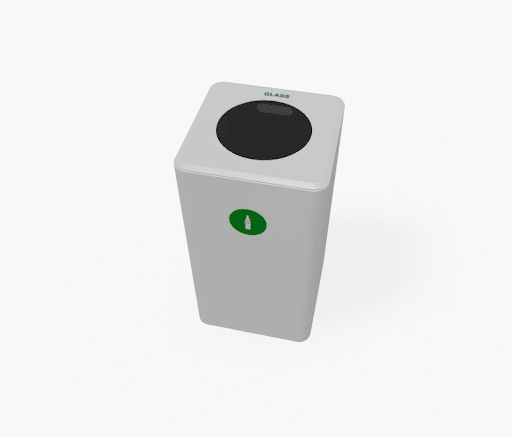 Magnuson Dunk - 1 10 - Gallon Modern Designer Waste Receptacle with Textured Steel Body and Precision Lid (MAG - DUNK - 1 - XXX) - SchoolOutlet