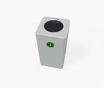 Magnuson Dunk - 1 10 - Gallon Modern Designer Waste Receptacle with Textured Steel Body and Precision Lid (MAG - DUNK - 1 - XXX) - SchoolOutlet