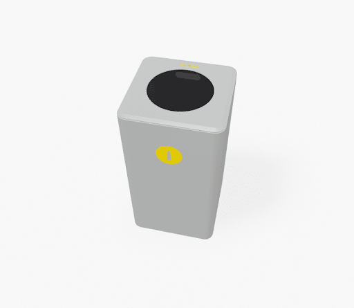 Magnuson Dunk - 1 10 - Gallon Modern Designer Waste Receptacle with Textured Steel Body and Precision Lid (MAG - DUNK - 1 - XXX) - SchoolOutlet