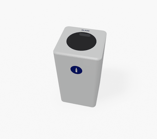 Magnuson Dunk - 1 10 - Gallon Modern Designer Waste Receptacle with Textured Steel Body and Precision Lid (MAG - DUNK - 1 - XXX) - SchoolOutlet
