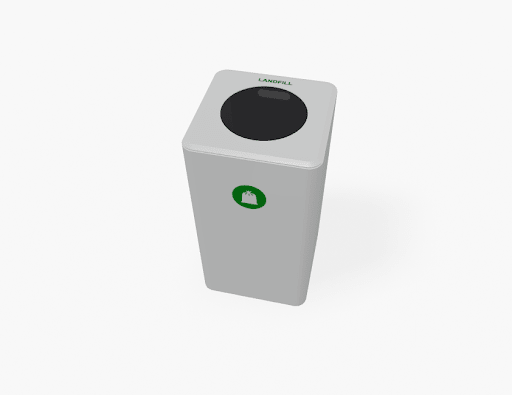 Magnuson Dunk - 1 10 - Gallon Modern Designer Waste Receptacle with Textured Steel Body and Precision Lid (MAG - DUNK - 1 - XXX) - SchoolOutlet