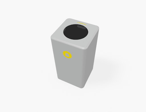 Magnuson Dunk - 1 10 - Gallon Modern Designer Waste Receptacle with Textured Steel Body and Precision Lid (MAG - DUNK - 1 - XXX) - SchoolOutlet