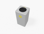 Magnuson Dunk - 1 10 - Gallon Modern Designer Waste Receptacle with Textured Steel Body and Precision Lid (MAG - DUNK - 1 - XXX) - SchoolOutlet
