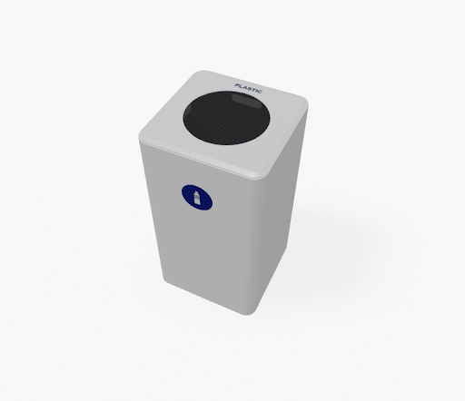 Magnuson Dunk - 1 10 - Gallon Modern Designer Waste Receptacle with Textured Steel Body and Precision Lid (MAG - DUNK - 1 - XXX) - SchoolOutlet