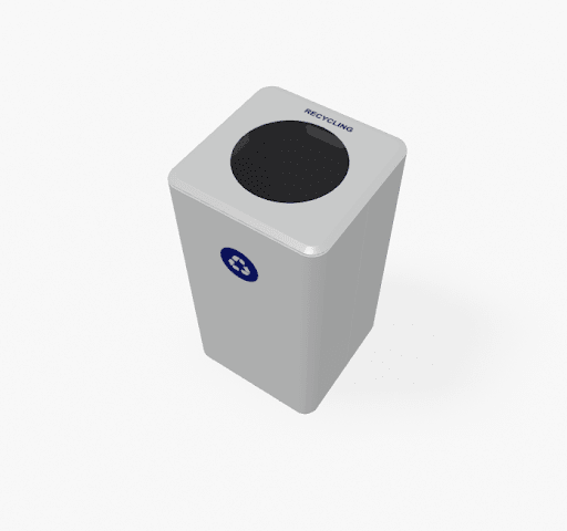 Magnuson Dunk - 1 10 - Gallon Modern Designer Waste Receptacle with Textured Steel Body and Precision Lid (MAG - DUNK - 1 - XXX) - SchoolOutlet