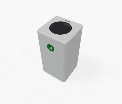 Magnuson Dunk - 1 10 - Gallon Modern Designer Waste Receptacle with Textured Steel Body and Precision Lid (MAG - DUNK - 1 - XXX) - SchoolOutlet