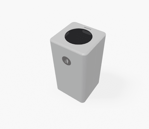 Magnuson Dunk - 1 10 - Gallon Modern Designer Waste Receptacle with Textured Steel Body and Precision Lid (MAG - DUNK - 1 - XXX) - SchoolOutlet