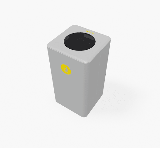 Magnuson Dunk - 1 10 - Gallon Modern Designer Waste Receptacle with Textured Steel Body and Precision Lid (MAG - DUNK - 1 - XXX) - SchoolOutlet