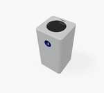 Magnuson Dunk - 1 10 - Gallon Modern Designer Waste Receptacle with Textured Steel Body and Precision Lid (MAG - DUNK - 1 - XXX) - SchoolOutlet
