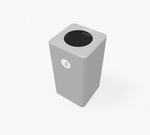 Magnuson Dunk - 1 10 - Gallon Modern Designer Waste Receptacle with Textured Steel Body and Precision Lid (MAG - DUNK - 1 - XXX) - SchoolOutlet