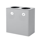Magnuson Dunk - 2 16 - Gallon Double - Stream Textured Steel Waste & Recycling Receptacle with Internal Rigid Liners (MAG - DUNK - 2) - SchoolOutlet