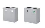 Magnuson Dunk - 2 16 - Gallon Double - Stream Textured Steel Waste & Recycling Receptacle with Internal Rigid Liners (MAG - DUNK - 2) - SchoolOutlet