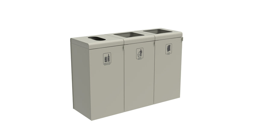Magnuson F - TRO - 1818L 42 - Gallon Flat Top Painted Steel Waste Receptacle with Front Access Door and Internal Rigid Liner (MAG - F - TRO - 1818L) - SchoolOutlet
