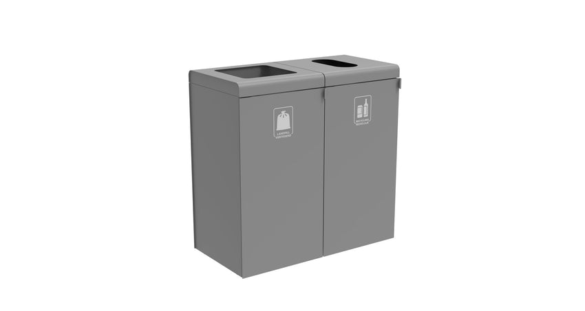 Magnuson F - TRO - 1818L 42 - Gallon Flat Top Painted Steel Waste Receptacle with Front Access Door and Internal Rigid Liner (MAG - F - TRO - 1818L) - SchoolOutlet