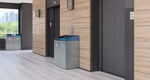 Magnuson F - TRO - 1818L 42 - Gallon Flat Top Painted Steel Waste Receptacle with Front Access Door and Internal Rigid Liner (MAG - F - TRO - 1818L) - SchoolOutlet