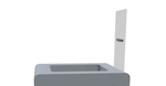 Magnuson F - TRO - ACR Painted Steel and Acrylic Signage Holder for Trosa Flat - Top Receptacles (MAG - F - TRO - ACR) - SchoolOutlet