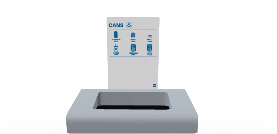 Magnuson F - TRO - MAG - R Painted Steel Signage Holder with Removable Magnetic Graphic for Trosa Flat - Top Receptacles (MAG - F - TRO - MAG - R - XXX) - SchoolOutlet
