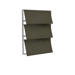 Magnuson Three-Tier Wall-Mounted Steel Literature and Magazine Display System (MAG-FLAP-3-XXX)