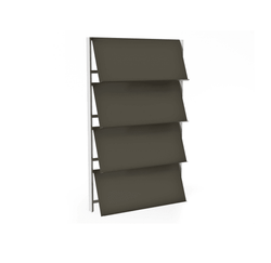 Magnuson Four-Tier Wall-Mounted Steel Literature and Magazine Display System (MAG-FLAP-4-XXX)