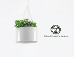 Magnuson GL - 40 - S - H Round Hanging Steel and Aluminum Planter with Three Flower Pots and Adjustable Suspension Wires (MAG - GL - 40 - S - H - XXX) - SchoolOutlet