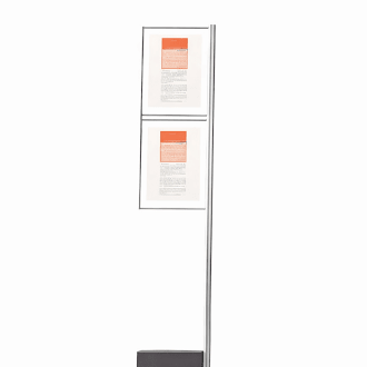Magnuson IFLAG - 20 Dual - Document Frameless Transparent Methacrylate Display for Two 8.25" x 11.6875" Posters (MAG - IFLAG - 20 - XXX) - SchoolOutlet