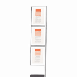 Magnuson Triple-Document Frameless Transparent Methacrylate Display for Three 8.25" x 11.6875" Posters (MAG-IFLAG-30-XXX)