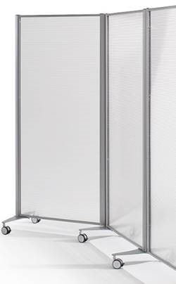 Magnuson Architectural Mobile Translucent Screen - 47.25"W x 15.75"D x 67.31"H (MAG - KP1 - PC) - SchoolOutlet