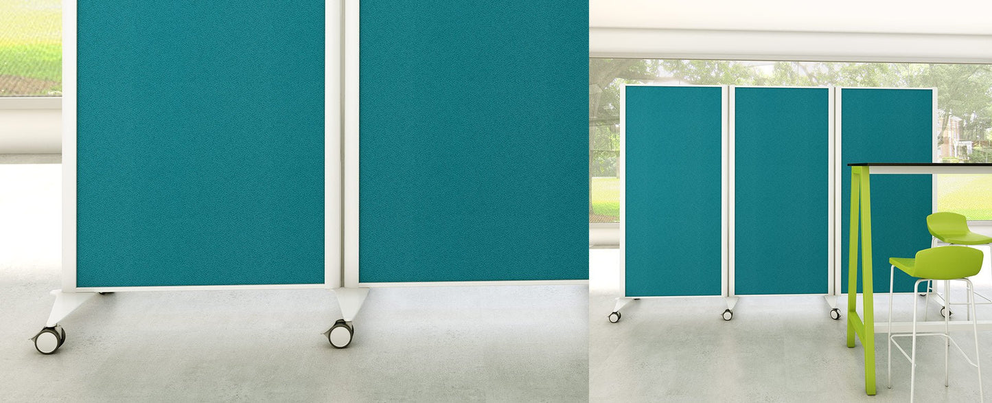 Magnuson Architectural Mobile Privacy Screen - 47.25"W x 18"D x 64.5"H (MAG - KP1 - TS) - SchoolOutlet