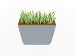 Magnuson KST - 1232L - H - PL High Kastan Wide Rectangular Painted Steel Planter with Aluminum Top and Sealed Internal Liner (MAG - KST - 1232L - H - PL - XXX) - SchoolOutlet