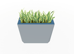 Magnuson KST - 1232L - H - PL High Kastan Wide Rectangular Painted Steel Planter with Aluminum Top and Sealed Internal Liner (MAG - KST - 1232L - H - PL - XXX) - SchoolOutlet