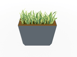 Magnuson KST - 1232L - H - PL High Kastan Wide Rectangular Painted Steel Planter with Aluminum Top and Sealed Internal Liner (MAG - KST - 1232L - H - PL - XXX) - SchoolOutlet