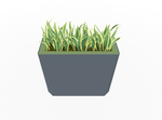 Magnuson KST - 1232L - H - PL High Kastan Wide Rectangular Painted Steel Planter with Aluminum Top and Sealed Internal Liner (MAG - KST - 1232L - H - PL - XXX) - SchoolOutlet