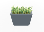 Magnuson KST - 1232L - H - PL High Kastan Wide Rectangular Painted Steel Planter with Aluminum Top and Sealed Internal Liner (MAG - KST - 1232L - H - PL - XXX) - SchoolOutlet