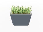 Magnuson KST - 1232L - H - PL High Kastan Wide Rectangular Painted Steel Planter with Aluminum Top and Sealed Internal Liner (MAG - KST - 1232L - H - PL - XXX) - SchoolOutlet