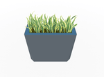 Magnuson KST - 1232L - H - PL High Kastan Wide Rectangular Painted Steel Planter with Aluminum Top and Sealed Internal Liner (MAG - KST - 1232L - H - PL - XXX) - SchoolOutlet