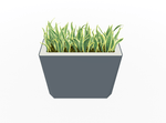 Magnuson KST - 1232L - H - PL High Kastan Wide Rectangular Painted Steel Planter with Aluminum Top and Sealed Internal Liner (MAG - KST - 1232L - H - PL - XXX) - SchoolOutlet