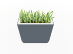Magnuson KST - 1232L - H - PL High Kastan Wide Rectangular Painted Steel Planter with Aluminum Top and Sealed Internal Liner (MAG - KST - 1232L - H - PL - XXX) - SchoolOutlet