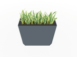Magnuson KST - 1232L - H - PL High Kastan Wide Rectangular Painted Steel Planter with Aluminum Top and Sealed Internal Liner (MAG - KST - 1232L - H - PL - XXX) - SchoolOutlet