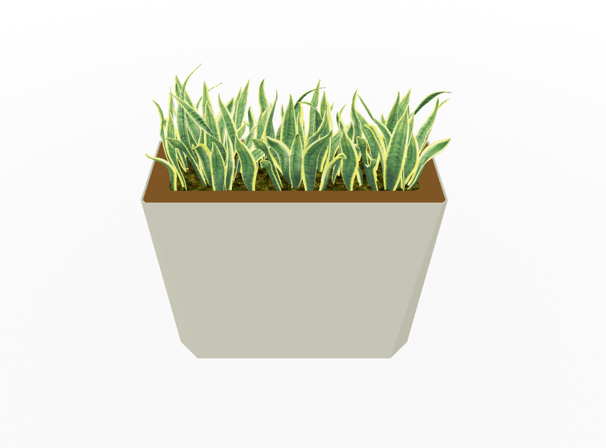 Magnuson KST - 1232L - H - PL High Kastan Wide Rectangular Painted Steel Planter with Aluminum Top and Sealed Internal Liner (MAG - KST - 1232L - H - PL - XXX) - SchoolOutlet