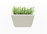 Magnuson KST - 1232L - H - PL High Kastan Wide Rectangular Painted Steel Planter with Aluminum Top and Sealed Internal Liner (MAG - KST - 1232L - H - PL - XXX) - SchoolOutlet