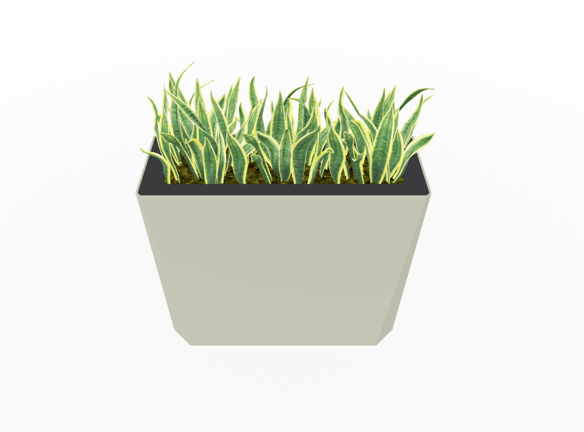 Magnuson KST - 1232L - H - PL High Kastan Wide Rectangular Painted Steel Planter with Aluminum Top and Sealed Internal Liner (MAG - KST - 1232L - H - PL - XXX) - SchoolOutlet