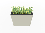 Magnuson KST - 1232L - H - PL High Kastan Wide Rectangular Painted Steel Planter with Aluminum Top and Sealed Internal Liner (MAG - KST - 1232L - H - PL - XXX) - SchoolOutlet