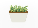 Magnuson KST - 1232L - H - PL High Kastan Wide Rectangular Painted Steel Planter with Aluminum Top and Sealed Internal Liner (MAG - KST - 1232L - H - PL - XXX) - SchoolOutlet
