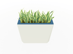 Magnuson KST - 1232L - H - PL High Kastan Wide Rectangular Painted Steel Planter with Aluminum Top and Sealed Internal Liner (MAG - KST - 1232L - H - PL - XXX) - SchoolOutlet