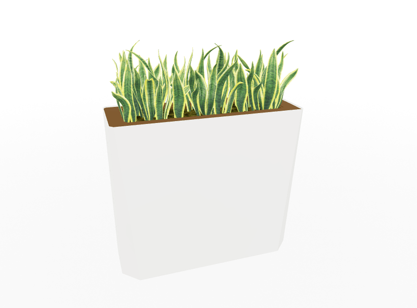 Magnuson KST - 1232L - H - PL High Kastan Wide Rectangular Painted Steel Planter with Aluminum Top and Sealed Internal Liner (MAG - KST - 1232L - H - PL - XXX) - SchoolOutlet