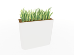 Magnuson KST - 1232L - H - PL High Kastan Wide Rectangular Painted Steel Planter with Aluminum Top and Sealed Internal Liner (MAG - KST - 1232L - H - PL - XXX) - SchoolOutlet