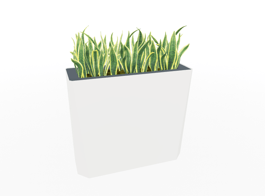 Magnuson KST - 1232L - H - PL High Kastan Wide Rectangular Painted Steel Planter with Aluminum Top and Sealed Internal Liner (MAG - KST - 1232L - H - PL - XXX) - SchoolOutlet