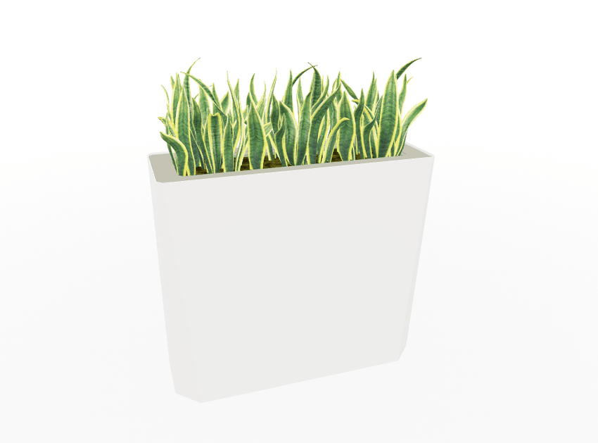 Magnuson KST - 1232L - H - PL High Kastan Wide Rectangular Painted Steel Planter with Aluminum Top and Sealed Internal Liner (MAG - KST - 1232L - H - PL - XXX) - SchoolOutlet