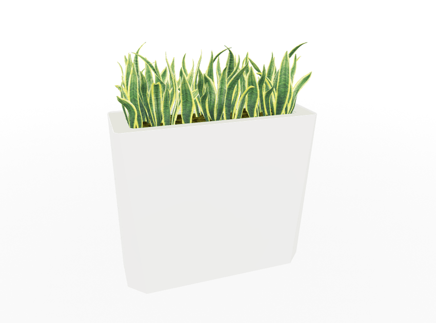 Magnuson KST - 1232L - H - PL High Kastan Wide Rectangular Painted Steel Planter with Aluminum Top and Sealed Internal Liner (MAG - KST - 1232L - H - PL - XXX) - SchoolOutlet